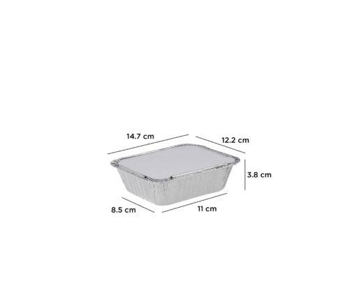 Aluminum Container 8342 Base + Lid 420 cc-1000 Pieces