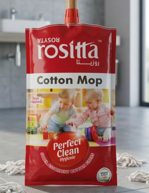 ROSITTA PREMIUM COTTON MOP WITH STICK- 1PCS